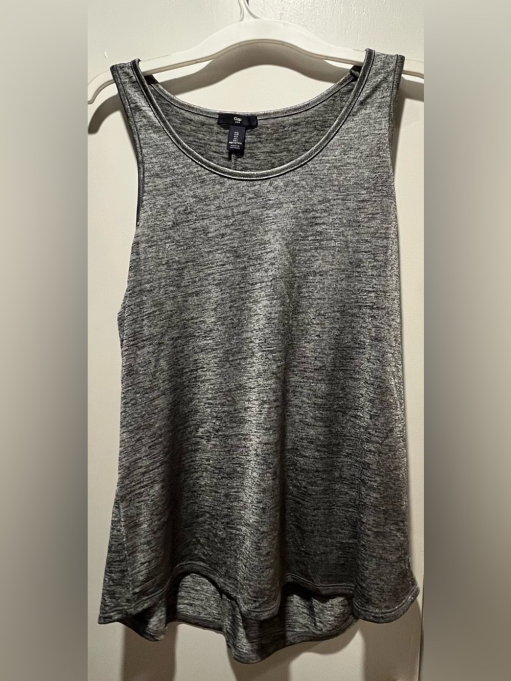 Gap Silver Flowy Tank Top | Racerback | Size Large | Soft Casual Basic